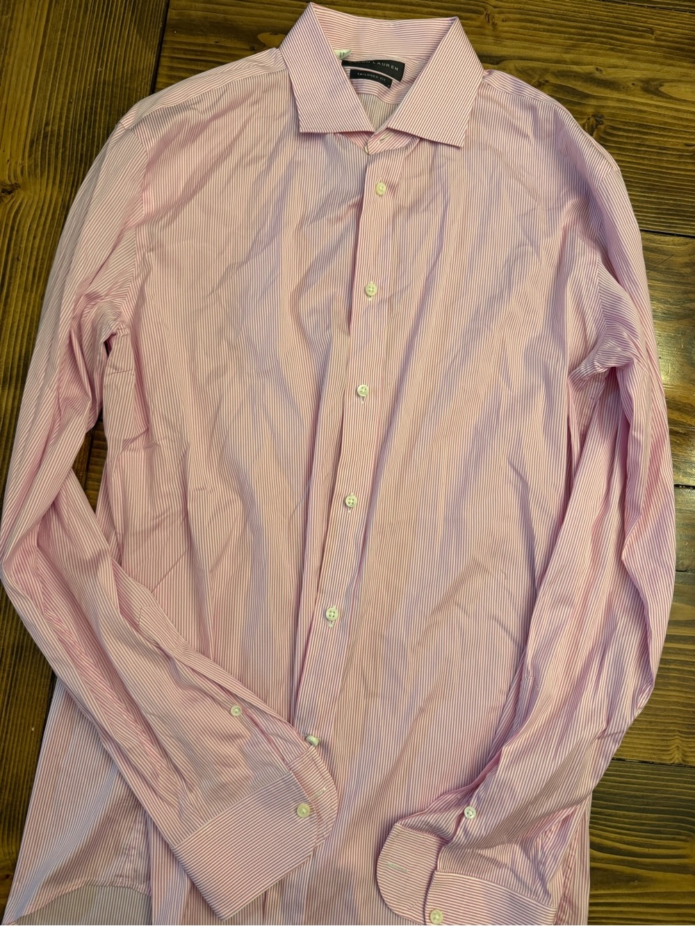Ralph Lauren Black Label Pink Stripe Shirt Sz 17